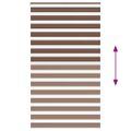 vidaXL Zebra roleta hnedá 120x230 cm šírka látky 115,9 cm polyester