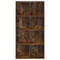 vidaXL Knižnica/komoda dymový dub 66x30x130 cm spracované drevo