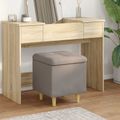 vidaXL Ottoman s Úložným Priestorom Sivohnedá 40 x 40 x 45 cm látka