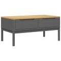 vidaXL Konferenčný stolík FLORO sivý 99x55,5x45 cm masívna borovica
