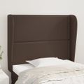 vidaXL Čelo postele so záhybmi hnedé 83x23x118/128 cm umelá koža