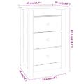 vidaXL Nočné stolíky 2 ks 40x35x61,5 cm masívne borovicové drevo