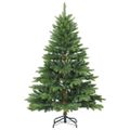 vidaXL Umelý vianočný stromček s 150 LED-i Zelená 150 cm PE a PVC