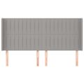 vidaXL Čelo postele so záhybmi bledosivé 183x16x118/128 cm látka