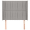 vidaXL Čelo postele so záhybmi bledosivé 93x23x118/128 cm látka