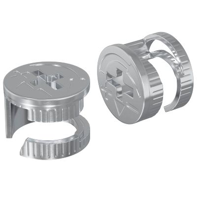 vidaXL Matice s kamlockom 2 pcs Strieborná 15 x 11,5 mm Kov