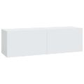 vidaXL Nástenné TV skrinky 4 ks biele 100x30x30 cm