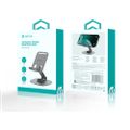 Devia folding holder stand EL243 for phone tablet rotating 360 gray metal