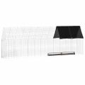 vidaXL Klietka pre sliepky 2 ks Strieborná 600 x 100 x 210 cm
