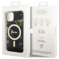 Guess puzdro na iPhone 14 6,1" GUHMP14SHTMRSK čierne tvrdé puzdro Magsafe IML Golden Marble