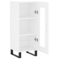 vidaXL Komoda biela 34,5x34x90 cm spracované drevo