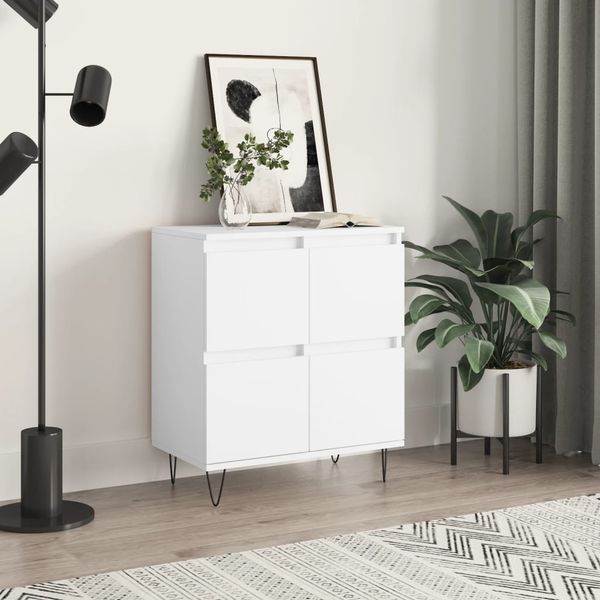 vidaXL Komoda biela 60x35x70 cm spracované drevo