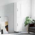 vidaXL Vysoká skrinka biela 34,5x34x180 cm spracované drevo