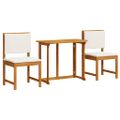 vidaXL Záhradný bistro set 3 ks Hnedá Pevné akáciové drevo
