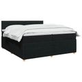 vidaXL Posteľ boxspring s matracom Čierna 200 x 200 cm Látka