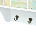 vidaXL Nástenný vešiak na kabáty biely 56x17x30 cm MDF