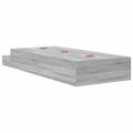 vidaXL Rám postele s úložným prostorem so zásuvkou Sivý Sonoma 75 cm