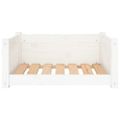vidaXL Pelech pre psa biely 65,5x50,5x28 cm masívne borovicové drevo