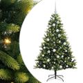 vidaXL Umelý vianočný stromček s kĺbmi 150 LED Zelená 150 cm PVC a PE