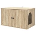 vidaXL Mačka Dom Sonoma 85 x 55 x 50,5 cm Kompozitné drevo