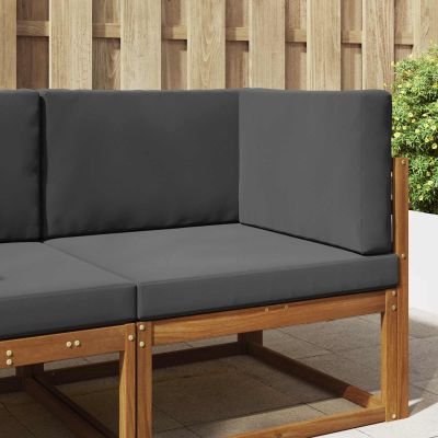 vidaXL Vankúš na vonkajšiu pohovku 3 pcs Antracit Polyester