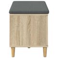 vidaXL Predsieňová lavica s vankúšom Sonoma dub 80 x 38 x 46 cm
