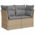 vidaXL Sada pohoviek 8 ks Beige a svetlo šedá Poly ratan a oceľ