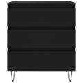 vidaXL Komoda čierna 60x35x70 cm spracované drevo