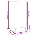vidaXL Komoda čierna 30x30x70 cm spracované drevo