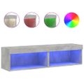vidaXL TV skrinky s LED svetlami 2 ks betónové sivé 60x30x30 cm