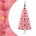 vidaXL Vianočný stromček Ružová 120 cm PVC