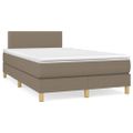 vidaXL Boxspring posteľ s matracom sivohnedý 120x200 cm látka