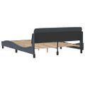 vidaXL Rám postele Dover tmavosivá 160x200 cm zamat