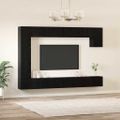 vidaXL Zostava TV skriniek 9 ks Čierny dub Kompozitné drevo