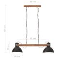 vidaXL Industriálna závesná lampa 25 W, čierna 109 cm E27