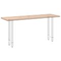 vidaXL Nohy konzolového stolíka biele 2 ks 28 x (72-73) cm oceľové