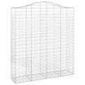 vidaXL Oblúkový gabionový kôš 7 ks 200x50x220/240cm pozinkované železo