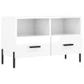 vidaXL TV skrinka lesklá biela 80x36x50 cm spracované drevo