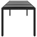 vidaXL Záhradný stôl 250x100x75 cm tvrdené sklo a polyratan čierny