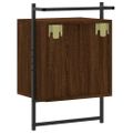 vidaXL Nočné skrinky nástenné 2 ks hnedý dub 40x30x61 cm kompoz. drevo