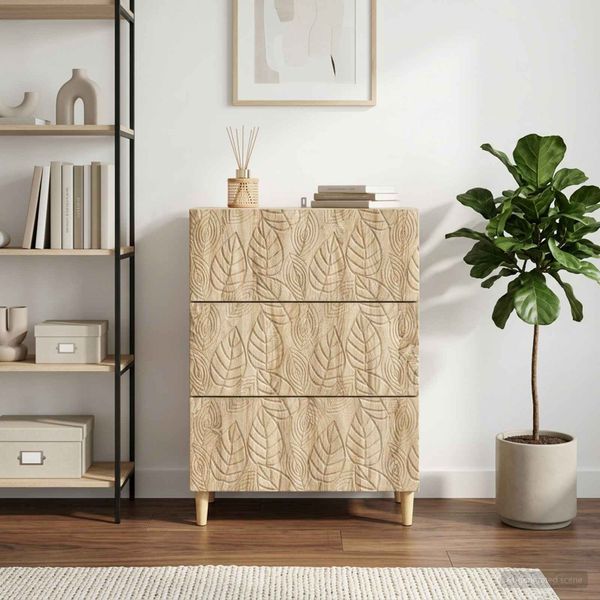 vidaXL Zásuvkový kabinet Dub sonoma 66 x 34,5 x 90 cm Kompozitné drevo