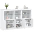 vidaXL Komoda s LED svetlami biela 162x37x100 cm