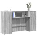 vidaXL Recepčný stôl sivý dub sonoma 180x50x103,5 cm kompozitné drevo