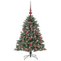 vidaXL Umelý vianočný stromček Zelená 120 cm PVC, plast a oceľ