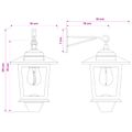vidaXL Nástenná lampa 2 ks Čierna 19 x 14 x 25 cm Nerezová oceľ a ABS