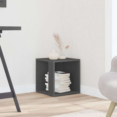 vidaXL Príručný stolík sivý 33x33x34,5 cm drevotrieska