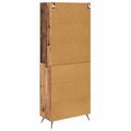 vidaXL Highboard Staré drevo 69,5 x 34 x 180 cm Kompozitné drevo