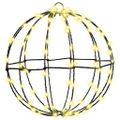 vidaXL Lopta 2 ks 192 LED Teplá biela 30 x 30 x 32 cm Kov