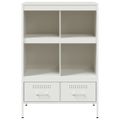 vidaXL Vysoká skrinka biela 68x39x101,5 cm oceľ