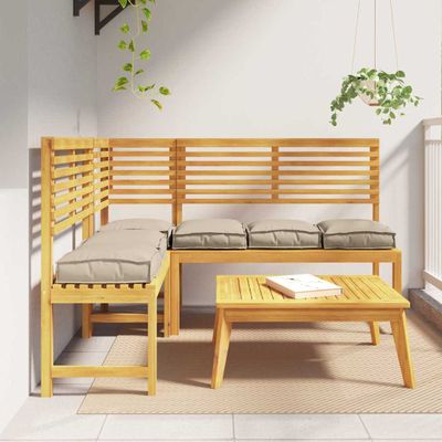 vidaXL Podložka 6 pcs Sivohnedá 40 x 40 x 8 cm Oxfordská látka